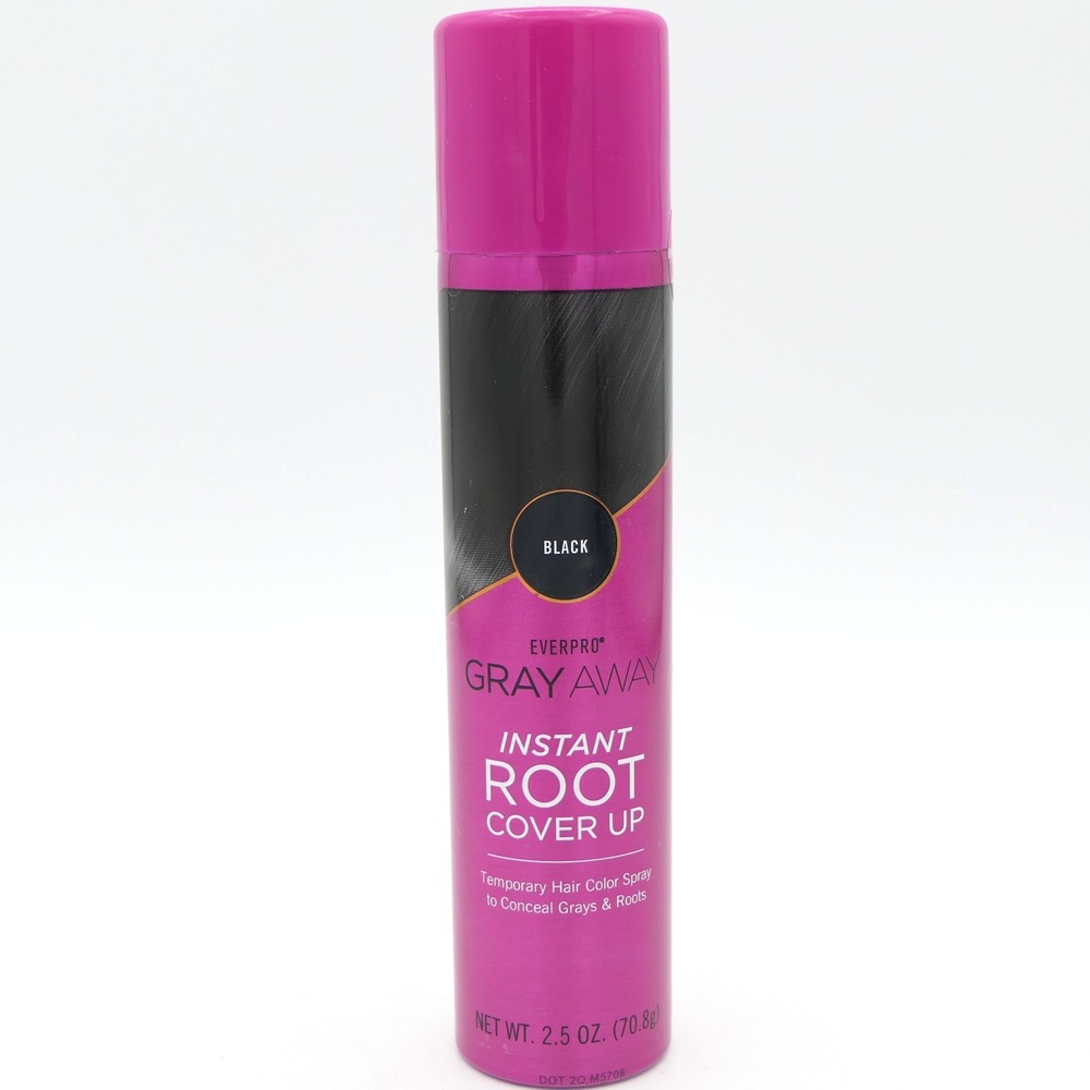EverPro Gray Away Instant Root Cover Up Black 2.5 oz Temporary Hair Color Spray